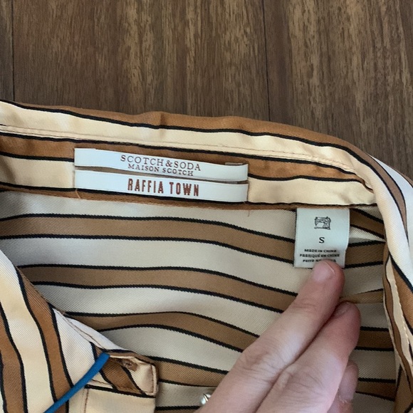 Scotch & Soda Striped and Leopard Print Blouse - Picture 2 of 6